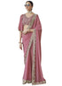 Vasthrlay Georgette Lakhanvi Embroidery Pink Ethnic Wear