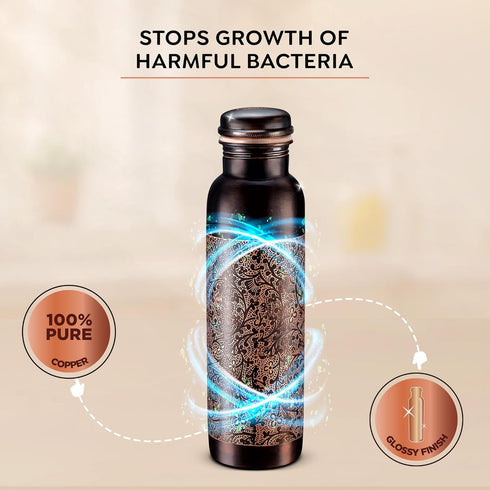 Rustic Copper Water Bottle - 750 ml