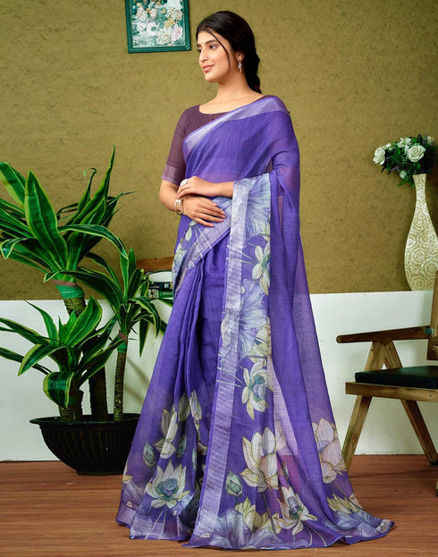 Vasthrlay Womens Cotton Printed Pink Saree