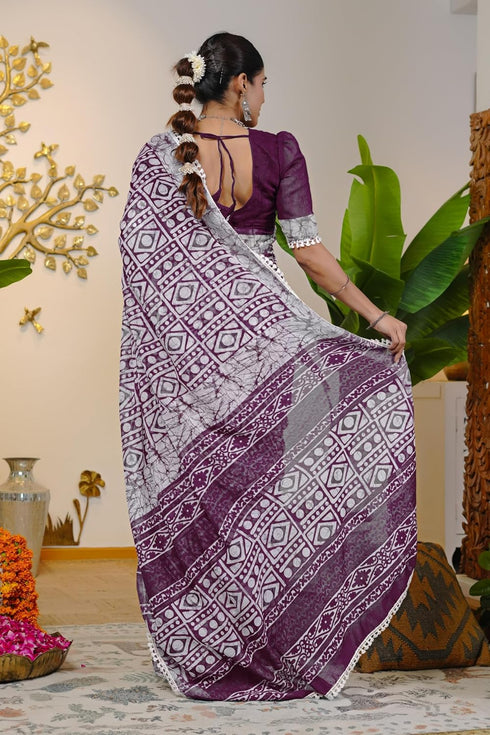 Vasthrlay Fashion Chevron Printed Ethnic Wear