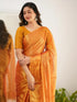 Vasthrlay Handloom Embroidery Unstitched Gold Ethnic Wear