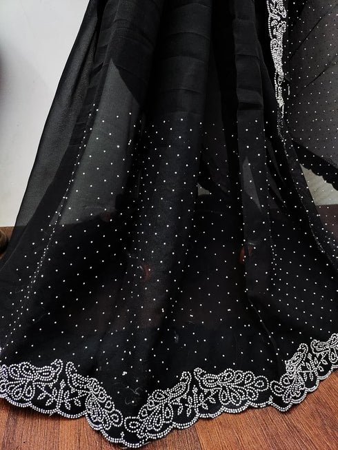 Vasthrlay Georgette Lefpecock Embellishments Occasions