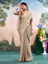 Vasthrlay Chiffon Jacquard Unstitched Black Saree