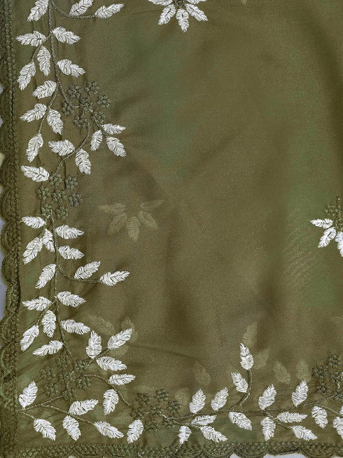Vasthrlay Vichitra Printed Mauve Saree