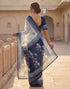 Vasthrlay Womens Printed Unstitched Peach Saree