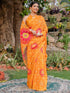 Vasthrlay Bandhani Printed Unstitched Peach Saree
