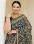 Vasthrlay Georgette Bandhani Unstitched Purple Saree