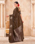 Vasthrlay Kanjivaram Jacquard Unstitched Mustard Saree