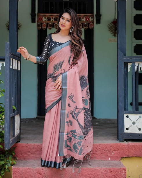 Vasthrlay Tasselled Elephant Saree