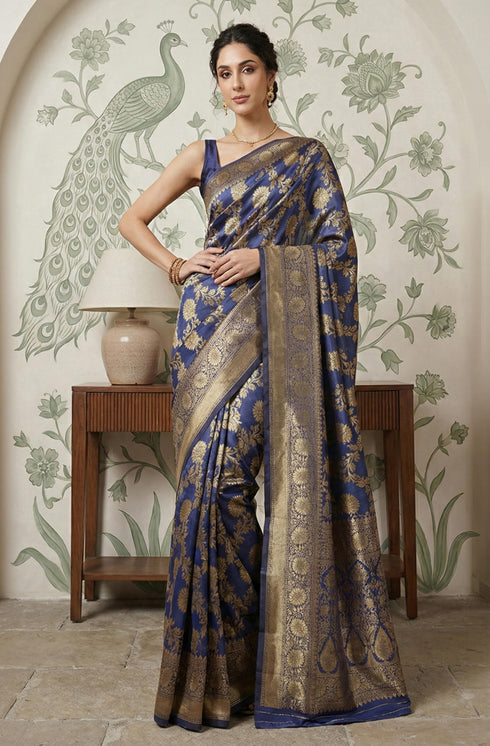 Vasthrlay Jacquard Floral Saree
