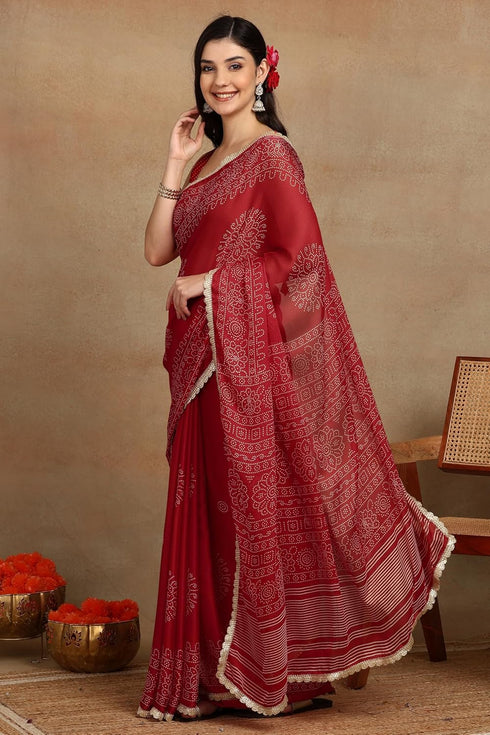 Vasthrlay Fashion Chiffon Printed Ethnic Wear