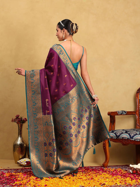 Vasthrlay Banarasi Unstitched Saree
