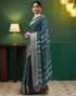 Vasthrlay Bandhani Printed Unstitched Red Saree
