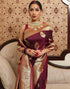 Vasthrlay Kanjivaram Banarasi Wedding Orange Saree