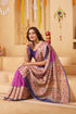 Vasthrlay Pink Unstitched Saree