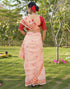 Vasthrlay Womens Printed Unstitched Peach Saree