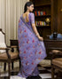 Vasthrlay Womens Cotton Unstitched Teal Saree