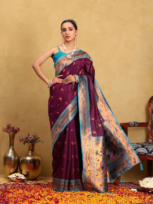 Vasthrlay Banarasi Unstitched Saree