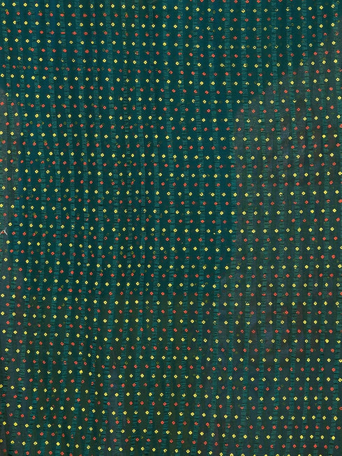 Vasthrlay Embroidery Bandhani Unstitched Rama Green Saree
