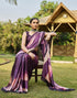 Vasthrlay Printed Tassels Unstitched Maroon Saree