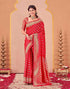 Vasthrlay Kanjivaram Jacquard Unstitched Rama Green Saree