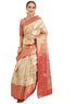 Vasthrlay Orange Banarasi Unstitched Saree
