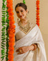 Vasthrlay Special Weaving Unstitched Off White Saree