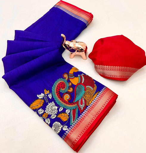 Vasthrlay Kalamkari Saree Print