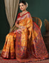 Vasthrlay Womens Banarasi Unstitched Yellow Saree