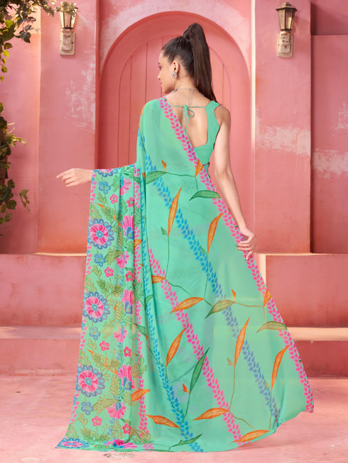 Vasthrlay Georgette Printed Saree
