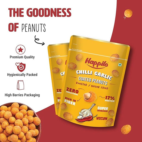 Happilo Premium Super Snack Chili Garlic Peanut