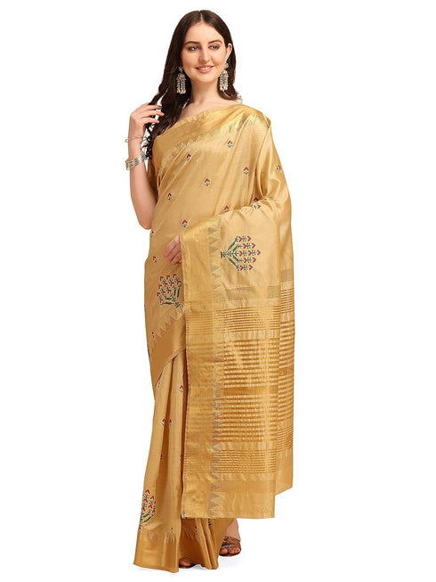 Vasthrlay Multicolor Embroidered Saree