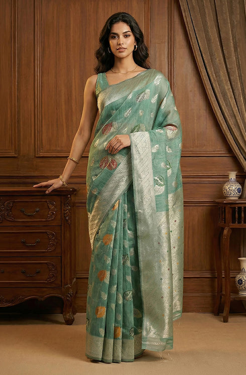 Vasthrlay Jacquard Floral Saree