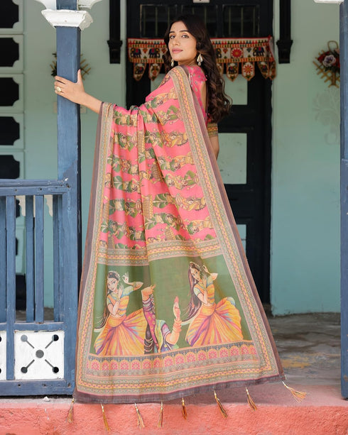 Vasthrlay Handloom Traditional Multicolour Saree