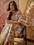 Vasthrlay Printed Jacquard Unstitched Dusty Pink Saree