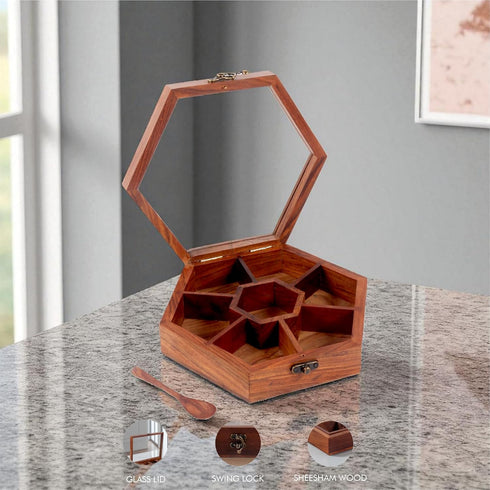 Wooden Spice Box