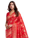 Vasthrlay Womens Jacquard Unstitched Wine Saree