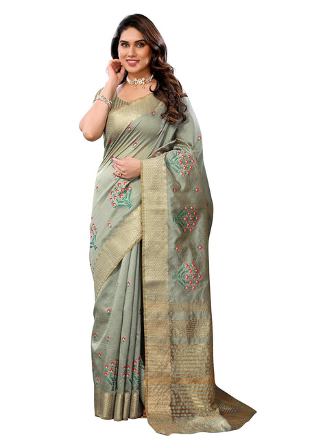 Vasthrlay Boarder Embroidered Unstitched Gold Free Ethnic Wear