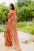 Vasthrlay Fashion Georgette Off Multicolor Ethnic Wear