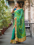 Vasthrlay Bandhani Embroidery Red Saree