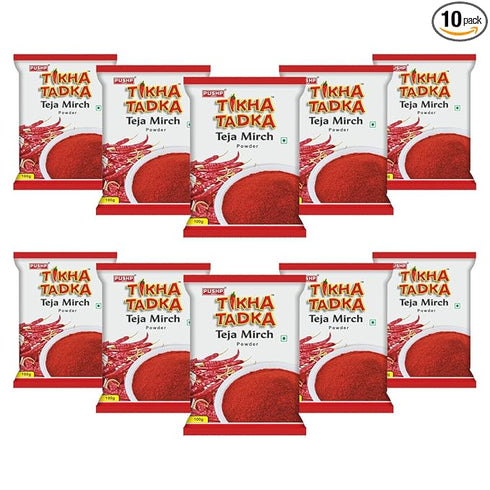 Pushp Brand Fine Red Chili Powder Tikha Tadka
