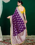 Vasthrlay Banarasi Jacquard Unstitched Pink Saree