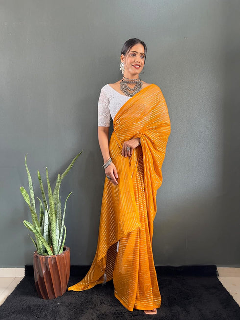 Vasthrlay Chiffon Rimzim Designer Chikankari