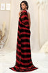 Vasthrlay Fashion Georgette Stripes Printed Ethnic Wear