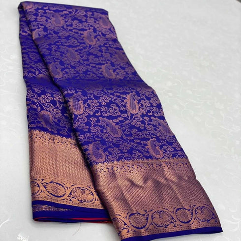 Vasthrlay Banarasi Unstitched Saree