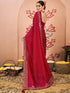 Vasthrlay Embroidery Bandhani Unstitched Rama Green Saree