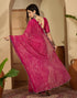 Vasthrlay Georgette Embroidery Unstitched Yellow Saree