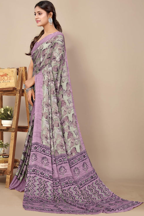 Vasthrlay Fashion Georgette Kalmkari Mehandi Ethnic Wear