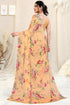 Vasthrlay Fashion Chiffon Georgette Beige Ethnic Wear