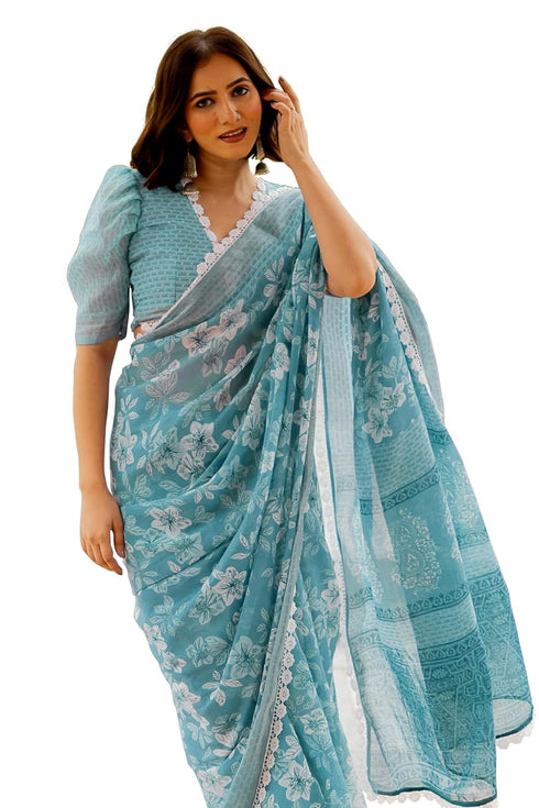 Vasthrlay Fashion Cotton Printed Dusty Ethnic Wear